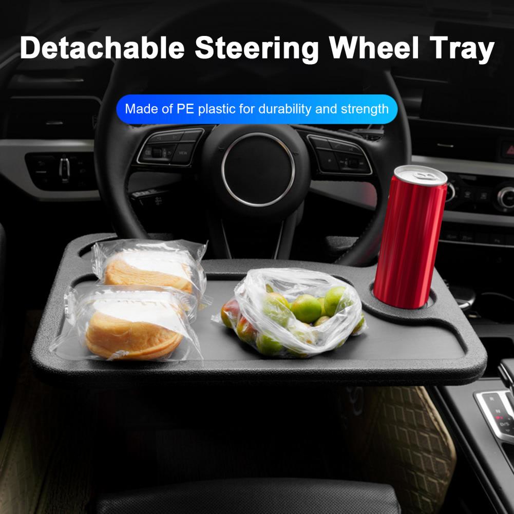 Car Steering Wheel Table Versatile Car Laptop Desk Mount Stand Steering Wheel Tray for Work Dining Coffee Convenient Car Tray