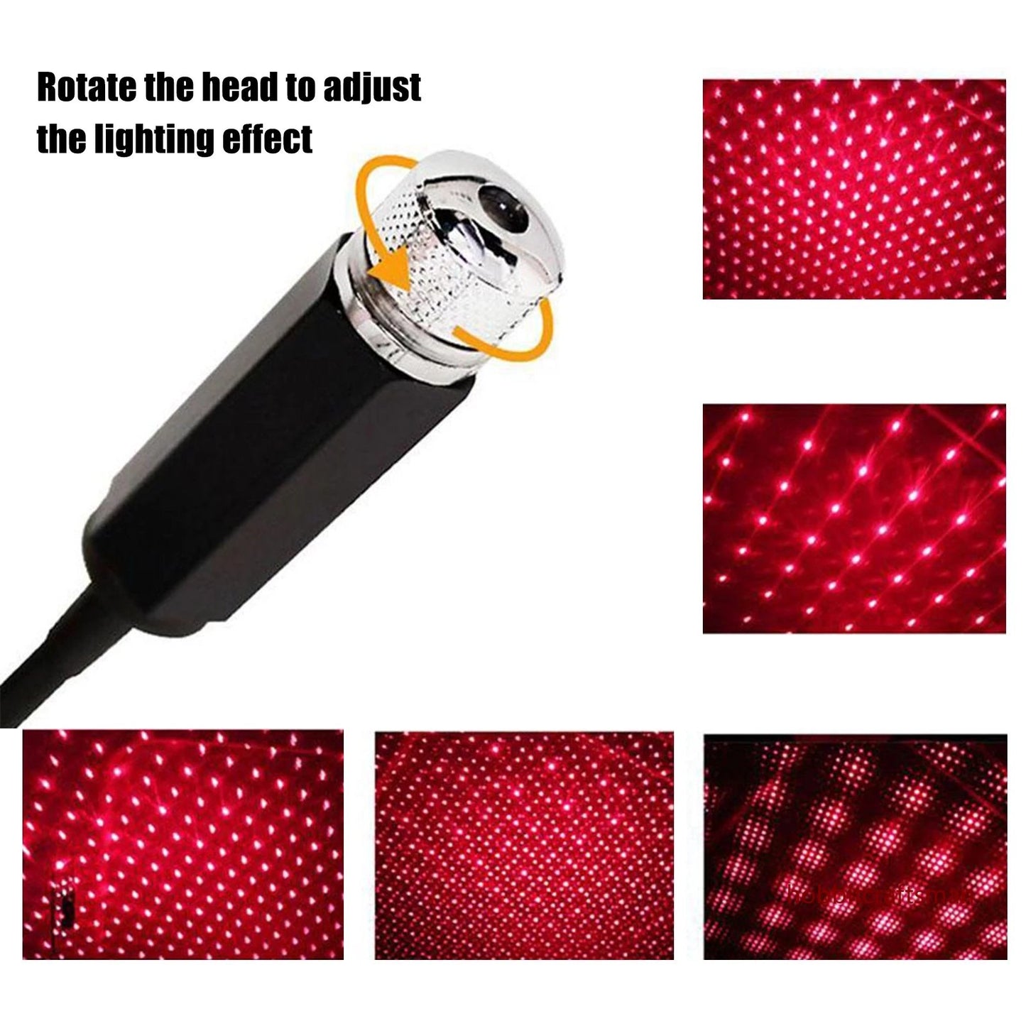 Mini LED Car Roof Star Night Light Projector Atmosphere Galaxy Lamp USB Decorative Adjustable for Auto Roof Room Ceiling Decor